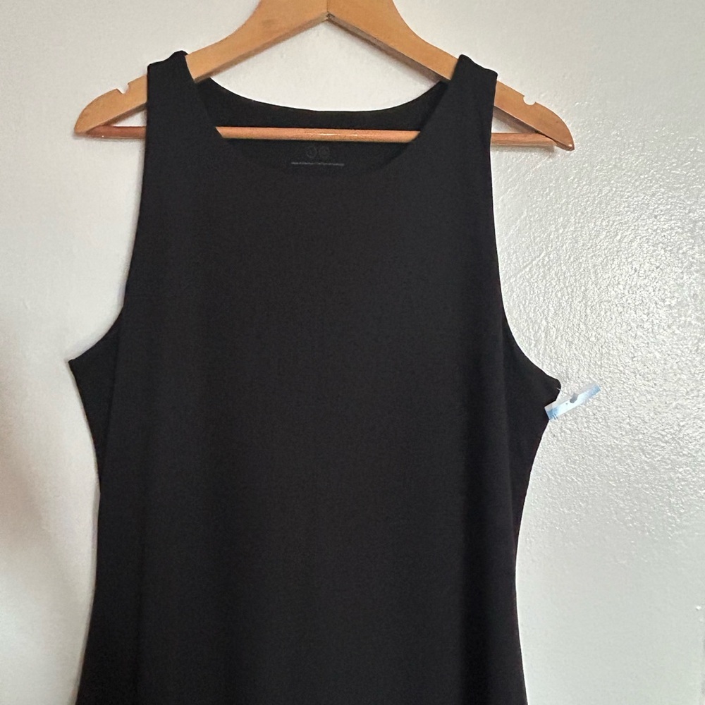 NWOT SPANX Sleek Jersey Crewneck Ruched Midi Dress - Picture 6 of 6